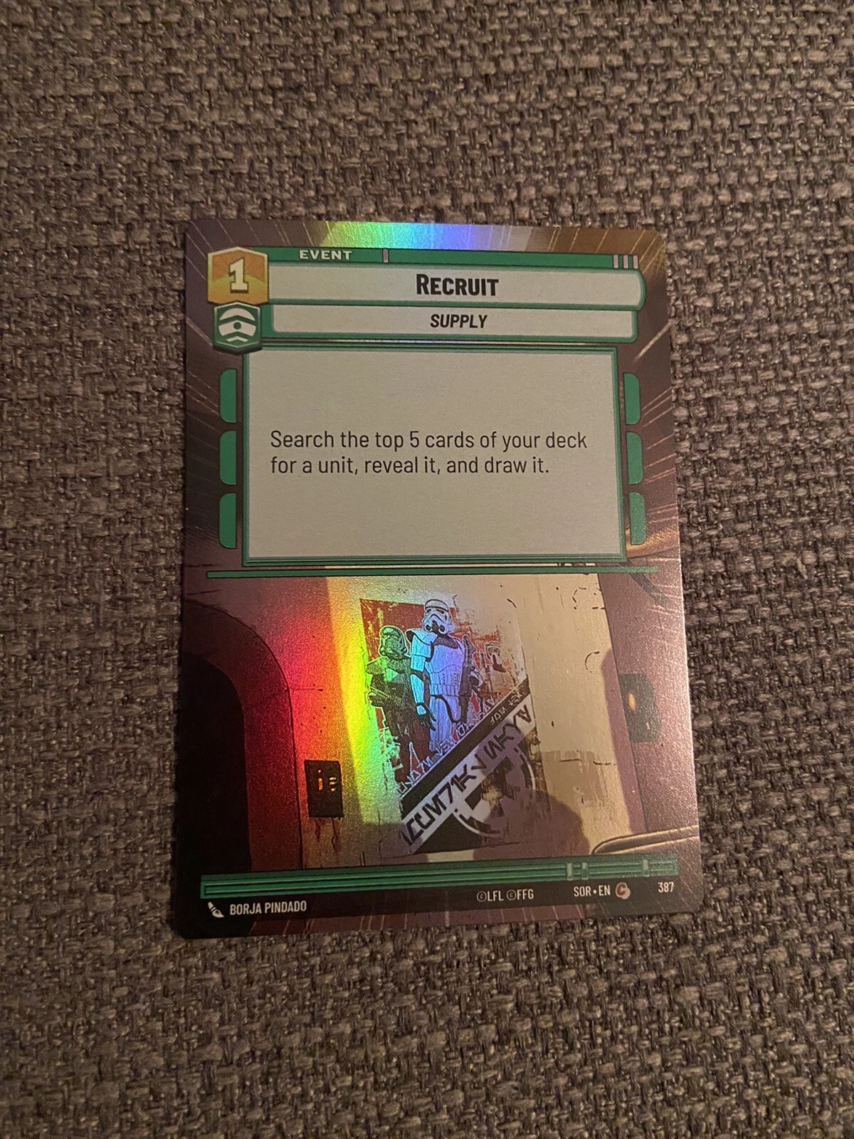 Recruit Star Wars Unlimited Spark of Rebellion Hyperspace Foil