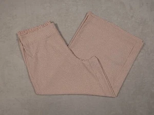 Pantalones de vestir Adrianna Papell para mujer rosa L pierna ancha lunares rectos tirón - Imagen 1 de 12