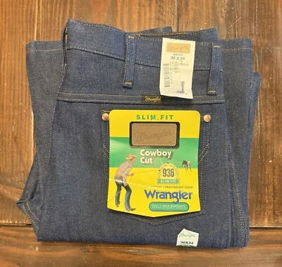 NUEVO WRANGLER Jeans Azul Denim Corte Vaquero Calce Ajustado 36x34 Nuevo con Etiquetas Foto 1 de 4