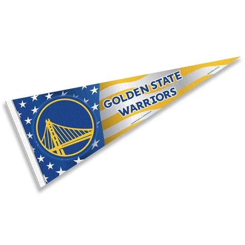 Golden State Warriors Nation American Stripes Full Size Pennant Flag Banner Cover