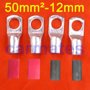 4 X Battery Cable Lead Lug Terminals 50-12 Heavy Duty Copper Solar Inverter Bank - Picture 1 of 3