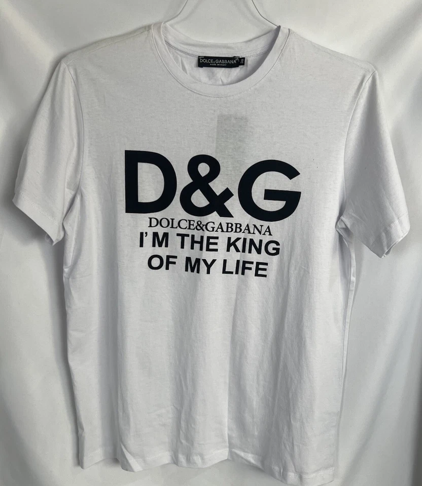 Dolce Gabbana White Men T shirt Logo Print Size Small/Medium(38) - Image 1 of 4
