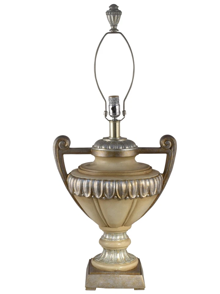 Base de lámpara de mesa de resina Dale Tiffany SR138, plata dorada antigua Foto 1 de 1