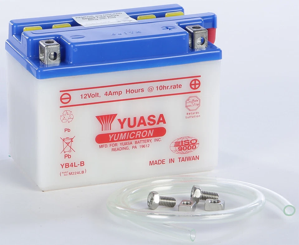 1986-2001 for Yamaha SH 50 Razz YUASA Battery YB4L-B YUAM224LB - Image 1 of 1