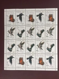 Canada Stamp Sheet/Pane - 1995 45-cent MIGRATORY WILDLIFE Pane of 20 Stamps - Picture 1 of 1