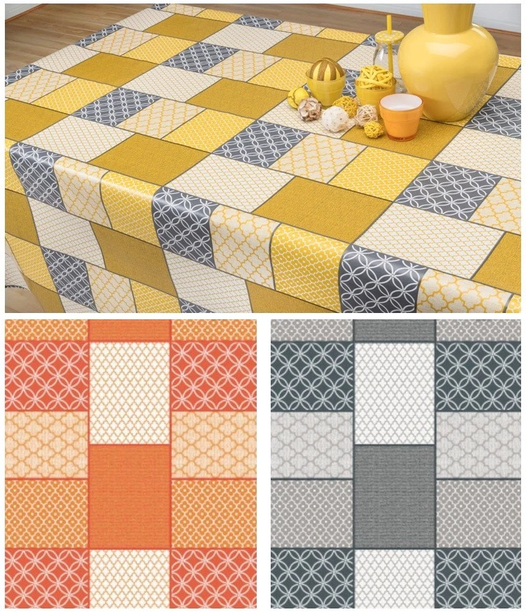 PVC TABLE CLOTH PATTERNED TILES MOSAIC GEO FLORAL SQUARE WIPE ABLE PROTECTOR - Image 1 of 1