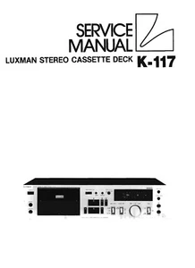 Manual de servicio instrucciones para Luxman K-117 - Imagen 1 de 1