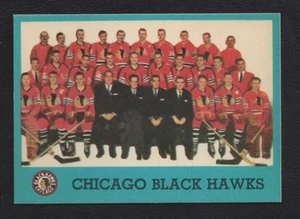 1962 Topps #44 Blackhawks Team Vintage Chicago NHL Hockey 1962-63 - Picture 1 of 2