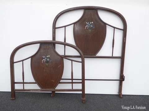 Antique French Style Twin Headboard & Foot Board As-Is Cover