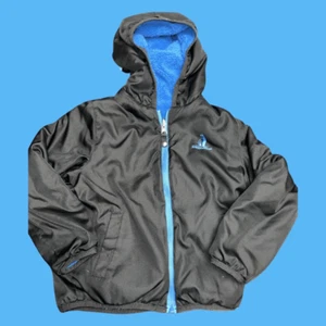 Chaqueta con Capucha Rugged Bear Reversible Negra Azul Acolchada Polar Talla 5 - Imagen 1 de 4