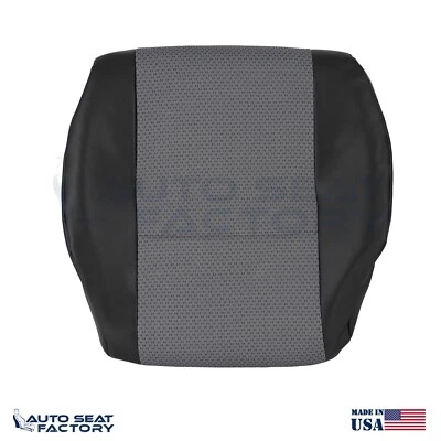 Fits 2007 - 2019 Sprinter Van Driver Bottom Gray Cloth/ Black Vinyl Seat Cover - Image 1 of 4