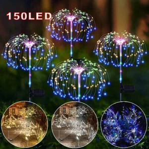 1/2pcs Solar Firework Starburst Fairy Lights Stake Outdoor Garden Path Lawn Lamp - Picture 1 of 11