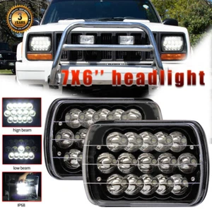 Pair 5x7 7x6 LED Headlights For International 7300 9200 9400 9900 5900i 4700LPX - Foto 1 di 10