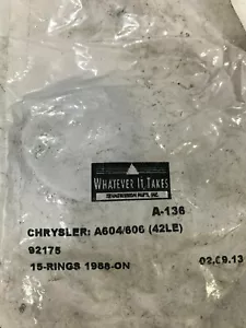 NOS Chrysler A604/606 (42LE) (15) Rings 1988-ON Free Shipping - Bild 1 von 2