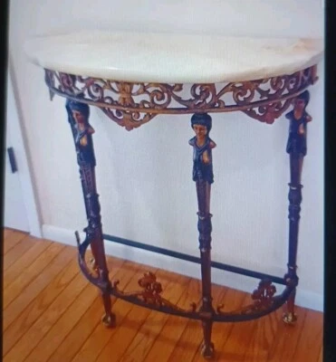 Consola Antigua SIGLO XIX Mármol y Bronce IMPRESCINDIBLE VER Firmada Foto 1 de 4