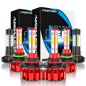For 2010 Dodge Charger Combo LED Headlights Hi Low Beam Fog Lights 9005+9006+H16 - Picture 1 of 20