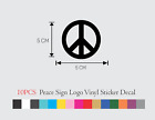10 Pcs Peace Sign Love Symbol Logo Vinyl Decal Sticker Hippie 2 Inch Set