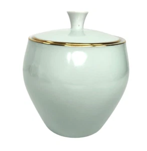 Zuccheriera e coperchio vintage Noritake 620 12 oz verde esterno oro interno bianco - Foto 1 di 9