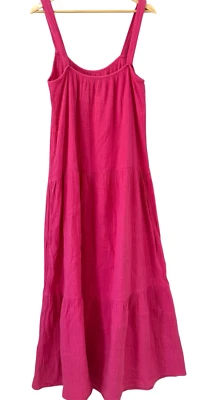 Vestido de gasa BB Dakota para mujer talla M túnica en capas Lagenlook rosa playero Foto 1 de 4