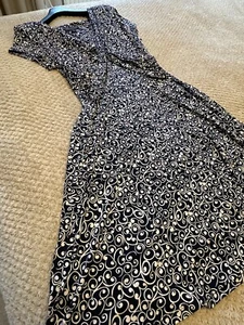 Connected Apparel Blue & White Short Sleeved Dress - Size 10 - Picture 1 of 8