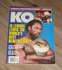 Knockout Boxing KO magazine Feb 1998 Lennox Lewis ARTURO GATTI Charles Brewer - Picture 1 of 2