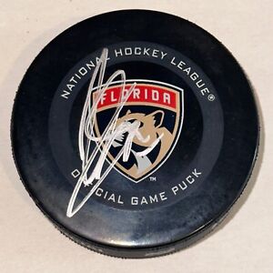 SERGEI BOBROVSKY Signed Florida PANTHERS Official GAME Puck Beckett Auth (BAS)