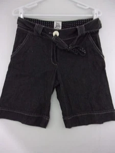Ivy Jane Women's Sz 4 Black Lightweight Denim Shorts w/ Belt Tie - Picture 1 of 3