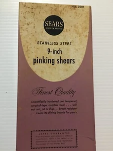 Vintage Sears 9-inch Pinking Shears in Original Box, Stainless Steel, $7 ship - Picture 1 of 12