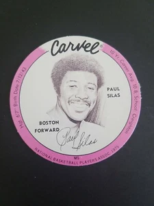 1975 CARVEL BASKETBALL DISC PAUL SILAS BOSTON CELTICS MINT COND. PINK - Picture 1 of 2