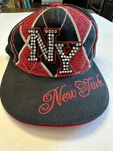 Men's K&B Ethos New York Black Ball Cap Hat Size L Embroidered NY - Picture 1 of 4
