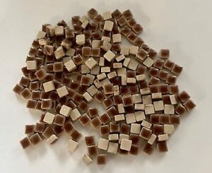Brown Ceramic Mosaic Tiles - Tiny 5 mm size - 1 oz bag - approx 200 +/-