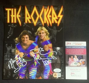 THE ROCKERS (SHAWN MICHAELS & MARTY JANNETTY) Firmado 8x10 con JSA - Imagen 1 de 4