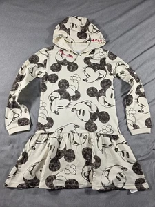 Nuevo sin etiquetas Vestido con Capucha Disney Mikey Minnie Mouse Niñas Jóvenes 9/10 Manga Larga Terry - Imagen 1 de 7