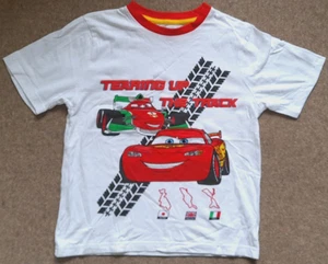Boys Cars 2 Lightning McQueen Short Sleeve T-Shirt Top Age 9-10 Yrs Disney Store - Picture 1 of 5