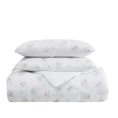 Juego de edredón The Farmhouse de Rachel Ashwell Rosebury blanco/rosa doble Foto 1 de 4