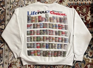 Vintage 1995 Life Is Full Of Important Choices Bier Sweatshirt mit Rundhalsausschnitt ERWACHSENE LARGE - Bild 1 von 7