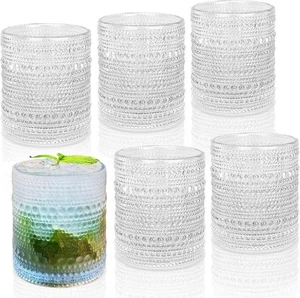 Vintage Hobnail Trinkgläser 6er Set, 10 Oz, Cocktailgläser Jupiter Glas - Bild 1 von 3