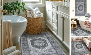  Teppich für Eingang Indoor 2X3 Waschbar Teppich Boho Design Türteppich Überwurf Teppiche  - Bild 1 von 7