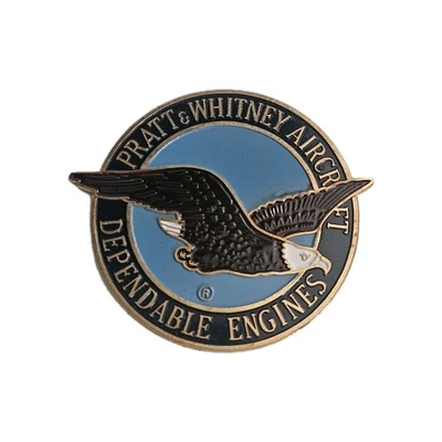 De Colección Pratt Whitney Latón Esmalte Motor Emblema 2" Confiable Motor Eagle Aviación Foto 1 de 4