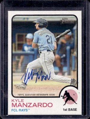 2022 Topps Heritage Minor League Kyle Manzardo Real One Auto #ROA-KM - Image 1 of 2