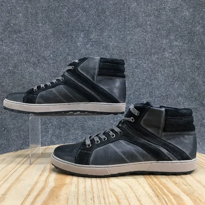 Steve Madden Shoes Mens 11 Black Caler High Top Sneakers Leather Faux Fur Casual - Image 1 of 4