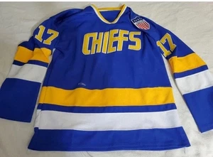 Camiseta Hanson Bros Charlestown Chiefs #17 Slap Shot película hockey cosida - LEER - Imagen 1 de 14