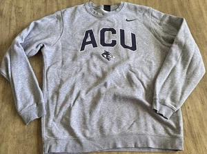 Abilene Christian ACU Wildcats Nike Sweatshirt Pullover Men's XL Longsleeve Gray - Picture 1 of 13