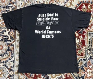 Vintage Nick’s Original Big Train Bar New Orleans, LA Suicide Row schwarzes T-Shirt XL  - Bild 1 von 7