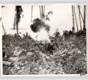 WAR US Marines Flame Thrower Advancing LOS NEGROS ISLAND WWII 1944 Press Photo - Picture 1 of 2