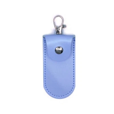 Bolsa protectora de cuero portátil con flash USB con llavero para unidad USB St-yu Foto 1 de 4