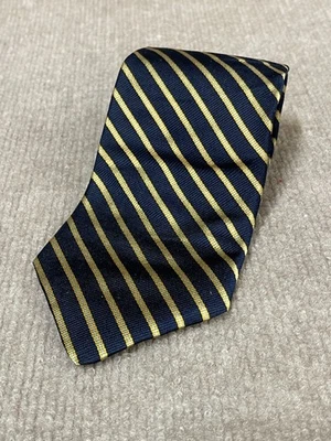 Ashford & Brooks Men's Silk Woven Stripes Neck Tie Blue Gold Multi 3 1/4" x 57" - Изображение 1 из 4