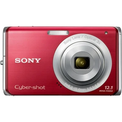 Sony Cyber-shot DSC-W190 Digital Camera 12.1MP Red 3x Optical Zoom Auto Focus - Image 1 of 4