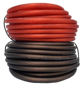InstallGear 8 Gauge Power or Ground Wire Red/Black Wire 25Feet Each - Picture 1 of 3