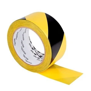 3M Hazard Warning Tape 766i, Yellow/Black, 50 mm x 33 m - Picture 1 of 2